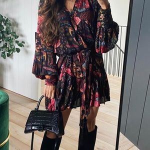 FARM Rio River Creatures mini dress